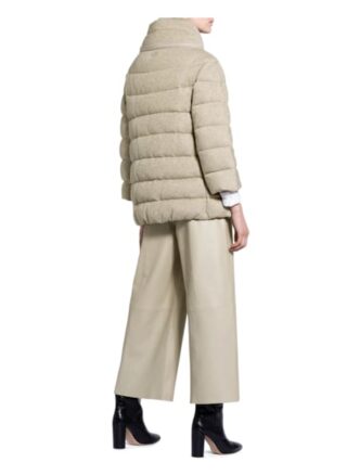 Herno Daunenjacke mit Glitzergarn, Beige