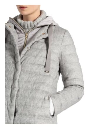 Herno Daunenjacke mit Seide und Cashmere, Grau