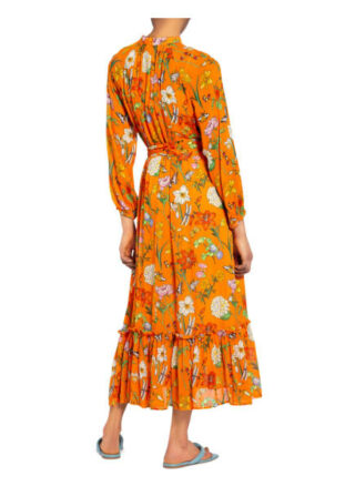 Herzensangelegenheit Kleid mit Rüschenbesatz, Orange