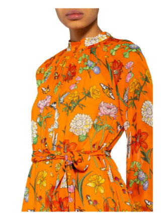 Herzensangelegenheit Kleid mit Rüschenbesatz, Orange