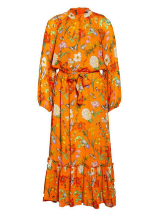 Herzensangelegenheit Kleid mit Rüschenbesatz, Orange