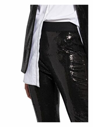 Hugo Hose Hesella mit Paillettenbesatz, Schwarz