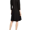 Hugo Jerseykleid Diamanda mit 3/4-Arm, Schwarz