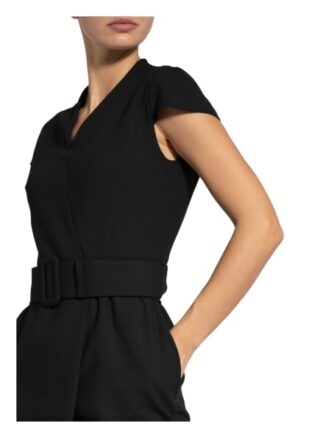 Hugo Kleid Kamure in Wickeloptik, Schwarz