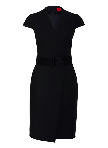 Hugo Kleid Kamure in Wickeloptik, Schwarz Hugo Kleid Kamure in Wickeloptik, Schwarz