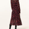 Hugo Kleid Kanesi mit Volantbesatz, Rot