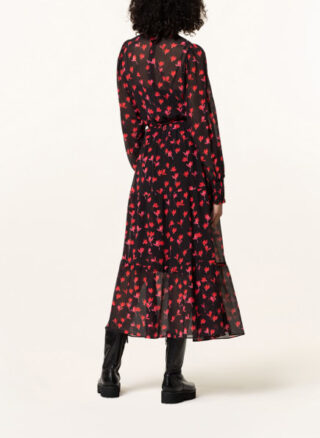 Hugo Kleid Kanesi mit Volantbesatz, Rot