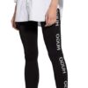 Hugo Leggings Neflective mit Galonstreifen, Schwarz