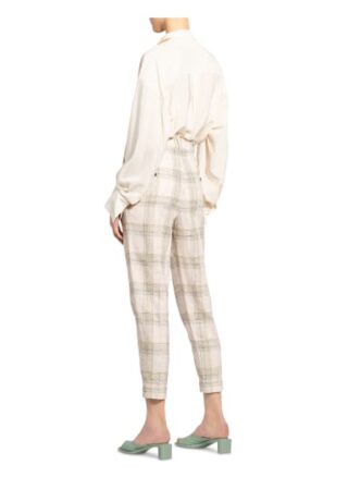 Isabel Marant Hose Oceyo mit Leinen und Seide, Weiß