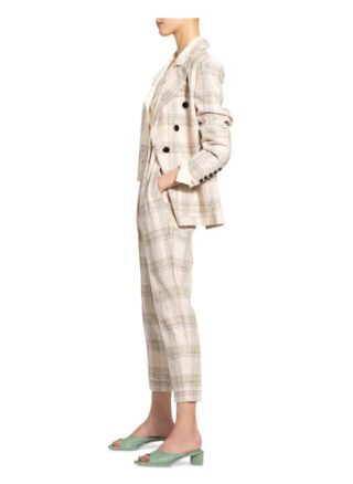 Isabel Marant Hose Oceyo mit Leinen und Seide, Weiß
