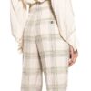 Isabel Marant Hose Oceyo mit Leinen und Seide, Weiß