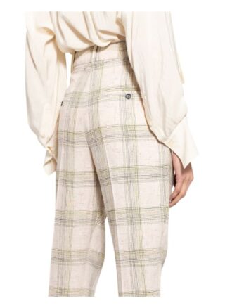 Isabel Marant Hose Oceyo mit Leinen und Seide, Weiß