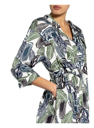 Ivi Collection Kleid mit 3/4-Arm, Weiß