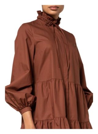 Ivy & Oak Kleid mit Rüschenbesatz, Braun