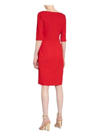 Joseph Ribkoff Etuikleid mit 3/4-Arm, Rot