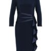 Joseph Ribkoff Kleid mit 3/4-Arm und Volantbesatz, Blau