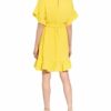 Joseph Ribkoff Kleid mit Volantbesatz, Gelb