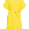 Joseph Ribkoff Kleid mit Volantbesatz, Gelb