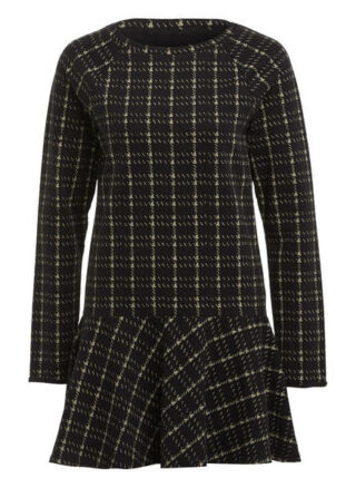 Juvia Kleid mit Volants, Schwarz