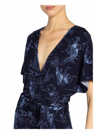 Juvia Lounge-Kleid in Wickeloptik, Blau