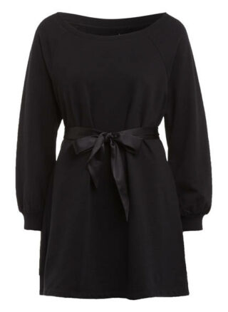 Juvia Sweatkleid mit Bindedetail, Schwarz