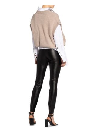 Karl Lagerfeld Leggings in Lederoptik, Schwarz