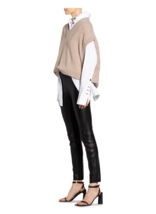 Karl Lagerfeld Leggings in Lederoptik, Schwarz