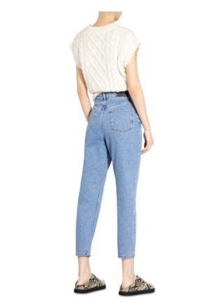 Karo Kauer 7/8-Jeans Denim Mom, Blau