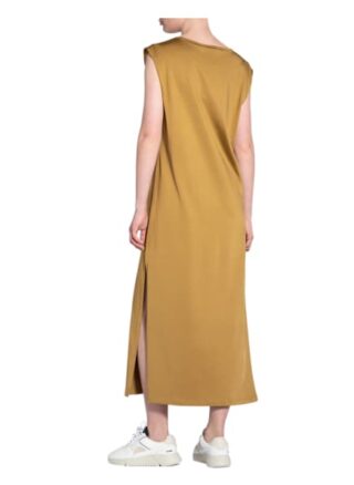 Karo Kauer Jerseykleid, Braun