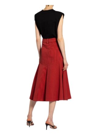 Kenzo Rock mit Volantbesatz, Rot