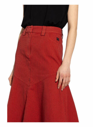 Kenzo Rock mit Volantbesatz, Rot