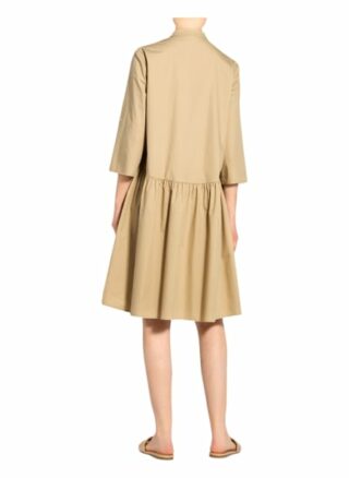Li.Lu Hemdblusenkleid Emma mit 3/4-Arm, Beige