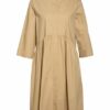 Li.Lu Hemdblusenkleid Emma mit 3/4-Arm, Beige