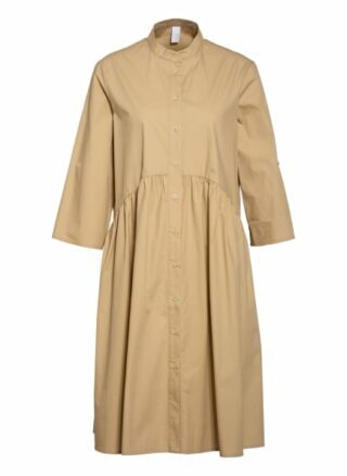 Li.Lu Hemdblusenkleid Emma mit 3/4-Arm, Beige