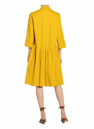 Li.Lu Hemdblusenkleid Emma mit 3/4-Arm, Gelb