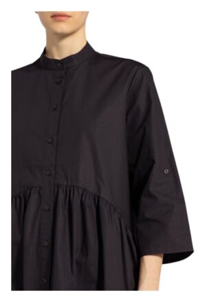 Li.Lu Hemdblusenkleid Emma mit 3/4-Arm, Schwarz