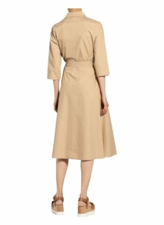 Li.Lu Hemdblusenkleid Sofi mit 3/4-Arm, Beige