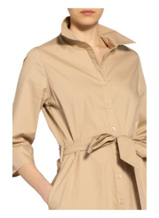 Li.Lu Hemdblusenkleid Sofi mit 3/4-Arm, Beige
