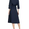 Li.Lu Hemdblusenkleid Sofi mit 3/4-Arm, Blau