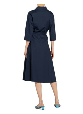 Li.Lu Hemdblusenkleid Sofi mit 3/4-Arm, Blau