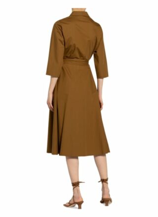 Li.Lu Hemdblusenkleid Sofi mit 3/4-Arm, Braun