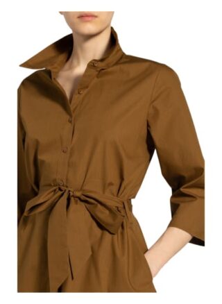 Li.Lu Hemdblusenkleid Sofi mit 3/4-Arm, Braun