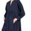 Li.Lu Kleid Emily mit 3/4-Arm, Blau