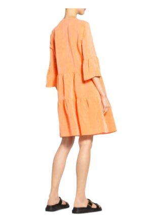 Lilienfels Kleid mit Leinen und 3/4-Arm, Orange