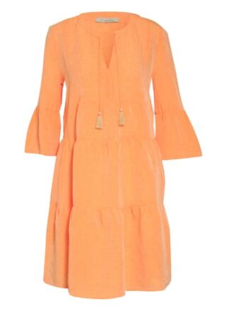 Lilienfels Kleid mit Leinen und 3/4-Arm, Orange