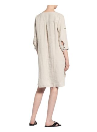 Lilienfels Leinenkleid mit 3/4-Arm, Beige
