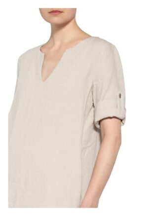 Lilienfels Leinenkleid mit 3/4-Arm, Beige