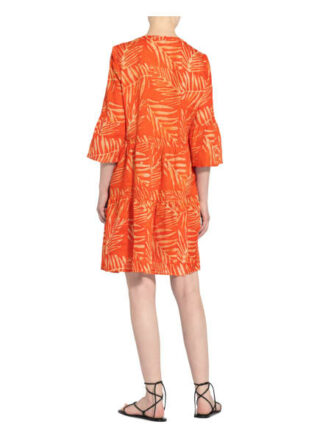 Lilienfels Leinenkleid mit 3/4-Arm, Rot