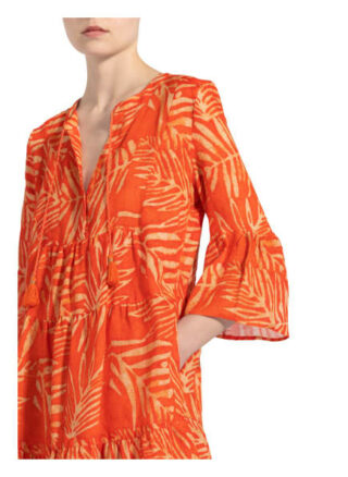 Lilienfels Leinenkleid mit 3/4-Arm, Rot