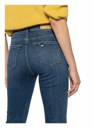 Liu Jo 7/8-Jeans mit Schmucksteinbesatz, Blau